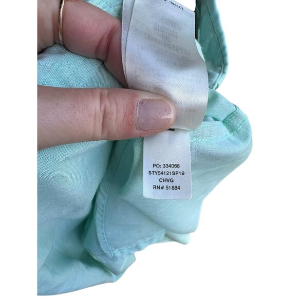 Patagonia Organic Cotton Mint Green Bluffside Short Sleeve Button Down - S - Picture 8 of 10
